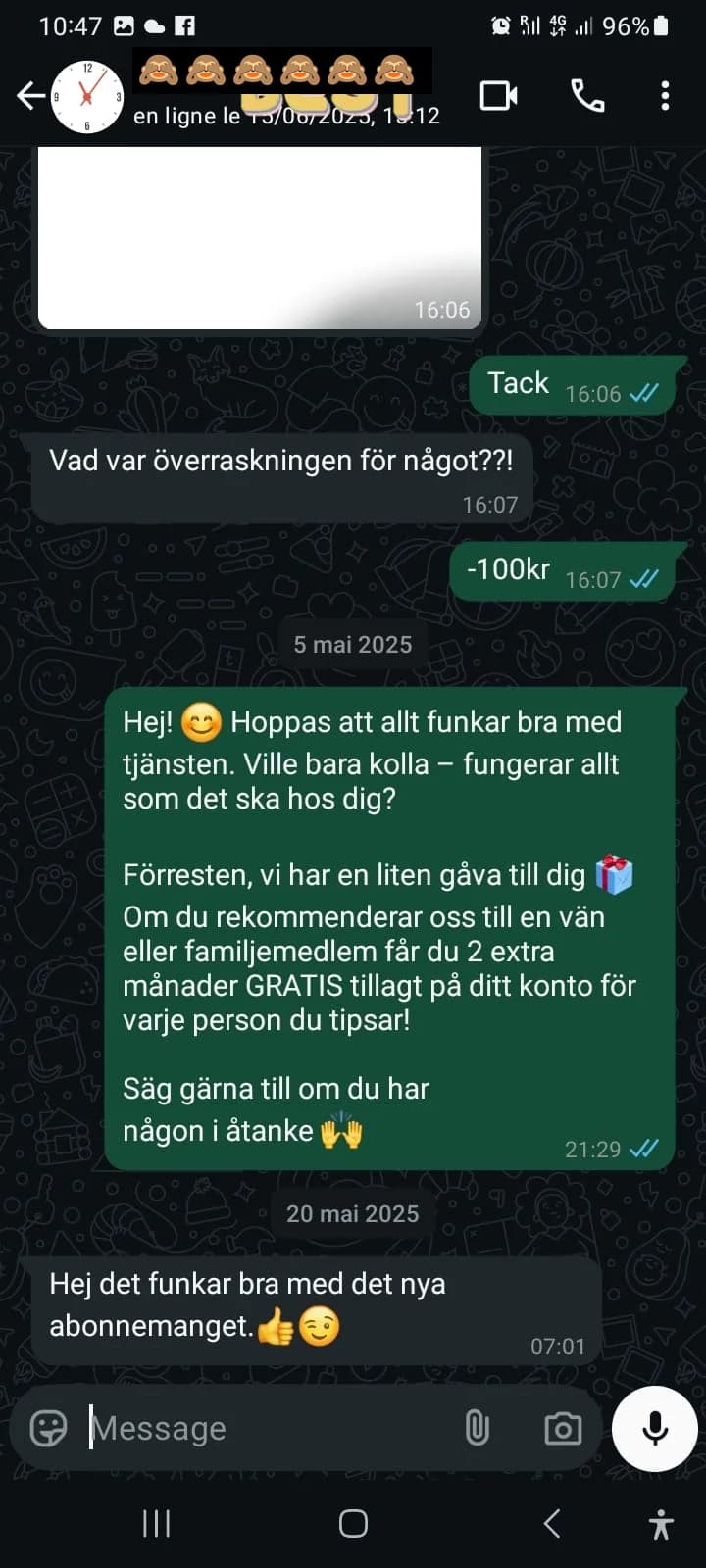 Vill ha nytt konto